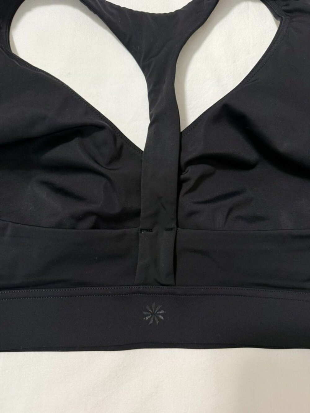 Athleta Black Racerback Sports Bra Size 34DD - Picture 3 of 5